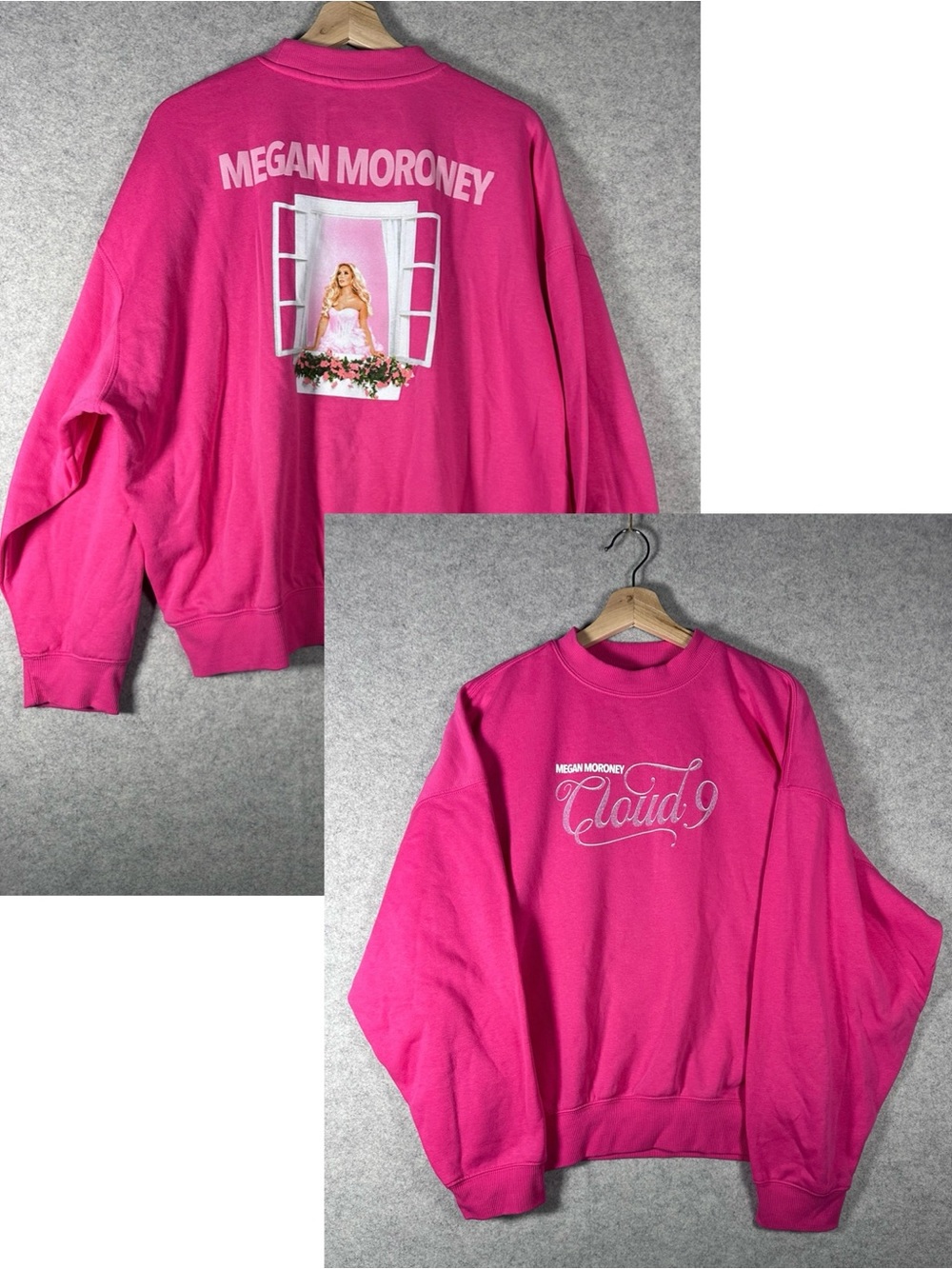 Megan Moroney Cloud 9 Crewneck Graphic Sweatshirt Hot Pink Target Exclusive L